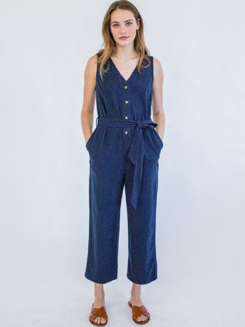 NWT Trovata Birds of Paradis Mindy Jumpsuit - Navy